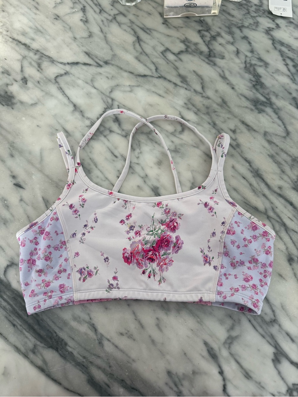 Loveshackfancy sports bra - Pink Roses